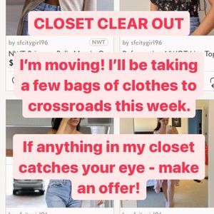 MOVING SALE - SIZES XXS/XS/S/M